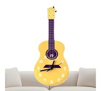Horloges murales en bois - Horloge en forme de guitare, art de salle sur le thème de la musique, décoration d'affichage de l'heure silencieuse, design acoustique créatif | Instrument de musique,