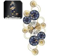 Horloges murales, horloges de décoration en métal 3D, Grandes Montres murales de décoration à Quartz Modernes silencieuses et sans tic-tac, pour Chambre à Coucher, Cuisine, Salon, 40X90CM