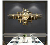 Horloges murales Paon, Fer forgé et Cadran en métal, Grande Horloge Murale numérique de Luxe 3D silencieuse, Fonctionne à Piles pour Salon, Chambre à Coucher