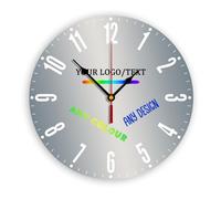 Horloges murales Photo personnalisées avec Logo, Slogan d'image, Texte d'image comme Cadeaux d'entreprise, Souvenirs d'événement, Horloge silencieuse Ronde carrée personnalisée pour décoration de