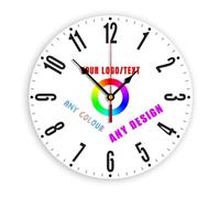 Horloges murales Photo personnalisées avec Logo, Slogan d'image, Texte d'image comme Cadeaux d'entreprise, Souvenirs d'événement, Horloge silencieuse Ronde carrée personnalisée pour décoration de