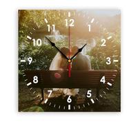 Horloges murales Photo personnalisées, Horloge silencieuse Ronde carrée avec Image et Logo pour Salon, Cuisine, Salle de Bain, Fonctionne avec Piles, PVC (25 à 30 cm) (1 Photo-carrée)