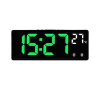 Horloges numériques à LED - Horloge de bureau à affichage lumineux | 17,4 x 6,8 x 2,3 cm - Horloge de table pour dortoir d'école, horloges d'étudiants en ABS avec activation vocale, chronomètre de