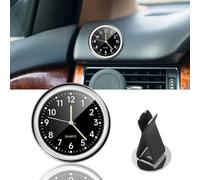 Horloges pour Auto Horloge Voiture Tableau de Bord Avec Autocollant Double Face et Clip D'aération Horloge de Voiture à Quartz Convient à Toute de Voiture