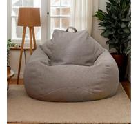 HORLSKI Grand Fauteuil Poire en Polyester Résistant À l'eau pour Une Utilisation Intérieure Et Extérieure Housses De Pouf pour Adultes Chaise De Jeu pour Salon Et Jardin,Marron,100 * 120cm