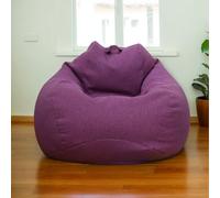 HORLSKI Grand Fauteuil Poire en Polyester Résistant À l'eau pour Une Utilisation Intérieure Et Extérieure Housses De Pouf pour Adultes Chaise De Jeu pour Salon Et Jardin,Violet,80 * 90cm