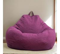 HORLSKI Housses De Pouf pour Adultes Grand Fauteuil Poire en Polyester Résistant À l'eau pour Une Utilisation Intérieure Et Extérieure Chaise De Jeu pour Salon Et Jardin,Violet,105 * 115cm