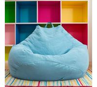 HORLSKI Housses De Pouf pour Adultes Grand Fauteuil Poire en Polyester Résistant À l'eau pour Une Utilisation Intérieure Et Extérieure Chaise De Jeu pour Salon Et Jardin,Blue 1,80 * 90cm