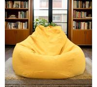 HORLSKI Housses De Pouf pour Adultes Grand Fauteuil Poire en Polyester Résistant À l'eau pour Une Utilisation Intérieure Et Extérieure Chaise De Jeu pour Salon Et Jardin,Jaune,105 * 115cm