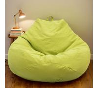 HORLSKI Pouf de jeu imperméable pour adultes, grand 105 x 115 cm, polyester, sans doublure ni rembourrage, idéal pour une utilisation en intérieur et en extérieur, vert, pouf de salon confortable