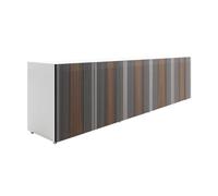 HORM buffet CARLOS 240 x 49 x H 66 cm (Blanc Opaque - bois et verre)