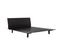 HORM lit SOTTILETTO pour matelas 160/170 x 200 cm (Chêne moka, pieds H 30 cm - Hêtre multi-couche)