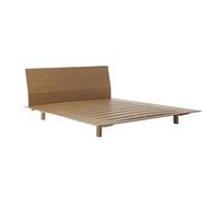 HORM lit SOTTILETTO pour matelas 160/170 x 200 cm (Chêne naturel, pieds H 30 cm - Hêtre multi-couche)