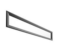 HORM miroir mural ou sur pied BLACK YUME (201 x H 41 cm - Aluminium verni noir et verre)