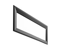 HORM miroir mural ou sur pied BLACK YUME (73 x H 41 cm - Aluminium verni noir et verre)