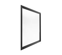 HORM miroir mural ou sur pied BLACK YUME (73 x H 73 cm - Aluminium verni noir et verre)