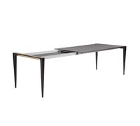 HORM table extensible à rallonge rectangulaire BOLERO avec plateau en Fenix acier Hamilton (172 x 108 cm chêne naturel - Bois massift, Fenix et [...]