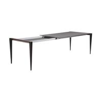 HORM table extensible à rallonge rectangulaire BOLERO avec plateau en Fenix acier Hamilton (216 x 108 cm noyer canaletto - Bois massift, Fenix [...]