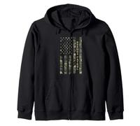 Hormuz Patrol American Flag Camouflage USA Distressed Sweat à Capuche