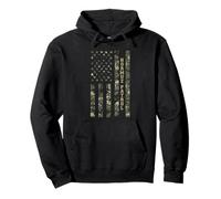 Hormuz Patrol American Flag Camouflage USA Distressed Sweat à Capuche