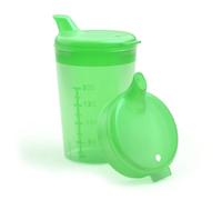 Horn Medical Gobelet à bec avec 2 couvercles (grande et petite ouverture) I Aide à boire I 250 ml I Couleur au choix (vert)