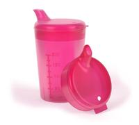 Horn Medical Gobelet avec bec verseur avec 2 couvercles (grande et petite ouverture), aide à boire, 250 ml, couleur au choix (rouge)