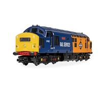 Hornby Locomotive Miniature Railroad Class 37 « Pegasus » 37422, échelle OO, Compatible DCC, Orange/Bleu