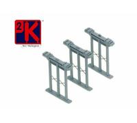 Hornby R659 - 3 x Quais de Niveau Élevé (73mm de hauteur) Pour Voies Hornby 00