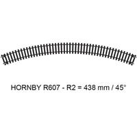 HORNBY Rail courbe R2 438 mm 45° code 100 - HO 1/87 - HORNBY R607