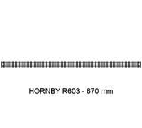 HORNBY Rail droit 670 mm code 100 - HO 1/87 - HORNBY R603