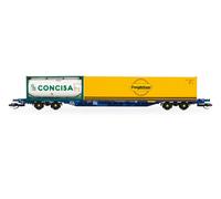 Hornby TT TT6031 Touax KFA Container Wagon avec 1 x 20 et 1 x 40 conteneurs