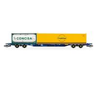 Hornby Wagon Porte-conteneurs TT:120 TT6031 Touax KFA avec 1 conteneur de 20 Pieds et 1 conteneur de 40 Pieds
