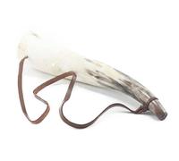 HORNCRAFT Bugle en corne de bœuf | Corne de guerre viking | Trompette sonore de combat | 33 cm | clairon poli léger | Chasse de style trompette | Parfait pour la reconstitution