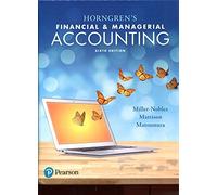 Horngren's Financial & Managerial Accounting