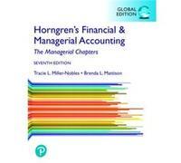 Horngrens Financial Managerial Accounting The Managerial Chapters Global Edition by Ella Mae Matsumura Ella Mae Matsumura (Auteur)