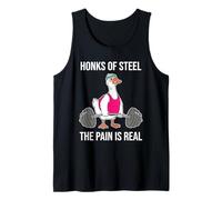 Hornks of Steel The Pain is Real Funny Gym Goose Workout Débardeur