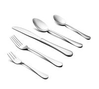 HornTide 20 pièces Couverts Couverts Sets Dîner Couteau Fourchette Cuillère 5-Piece Place Setting de service pour 4 personnes en acier inoxydable poli miroir