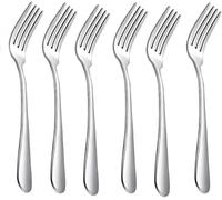 HornTide Ensemble de 4 fourchettes à dîner 4 fourchettes Table à vaisselle Fourchette à vaisselle en acier inoxydable Miroir à polir 8 po 20 cm