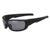 Hornz Série HZ Superfit - Lunettes de soleil polarisées Premium Lunettes de soleil pour hommes - Plein cadre Bras forts - Cadre noir mat - Lentille de fumée sombre