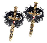 Horolam Générique 2 Pièces Épée De Pirate Avec Boucle À Pointe Accessoires Pour Costume De Pirate Pour Femmes Halloween Carnaval Édition Classique