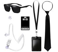 Horolam MIB Agent Costume Accessoires, Ensemble de costumes de services secrets Accessoires de costumes d'espions pour hommes femmes enfants pour Cosplay