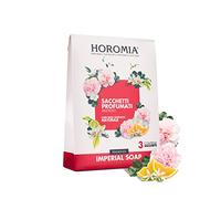 HOROMIA Sacs parfumés pour placard vêtements et tiroirs - Parfum intense et durable jusqu'à 12 semaines - 3 sacs Imperial Soap
