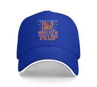 HOROMKE Casquette de baseball chrétienne drôle de serviteur de Dieu fidèle Jésus, bleu, Taille unique
