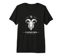 Horoscope Capricorne Géométrique Astrologie Céleste T-Shirt Haut de Gamme