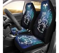 Horoscope du Zodiaque Bélier 2 Pièces Housse De Sieges Auto Confort Siège Avant Housses Élastiques Housse Couverture Couvre Sieges Universel pour Camion Camionnettes Voitures