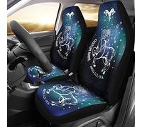 Horoscope du Zodiaque Bélier 2 Pièces Housses De Siège De Voiture Avant Lavable Housse Couverture Couvre Sieges Élastiques Housse De Sieges Auto Universel pour Voitures Bus SUV