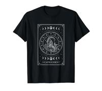 Horoscope du Zodiaque céleste Vintage du Tarot Cosmique Capricorne T-Shirt Graphique avec Valeur, Homme, Noir, S
