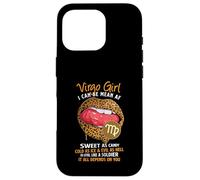 Horoscopes d'astrologie d'anniversaire Vierge Girl Red Lip pour Femmes Coque pour iPhone 16 Pro