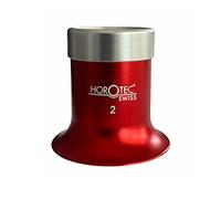 Horotec MSA 00.031-2 Loupe d'horloger en aluminium anodisé avec anneau vissé Rouge