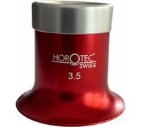 Horotec MSA 00.031-3 Loupe en verre en aluminium anodisé rouge avec bague à vis x3.5